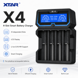 XTAR X4 4-Bay Battery Charger | LANplus Australia