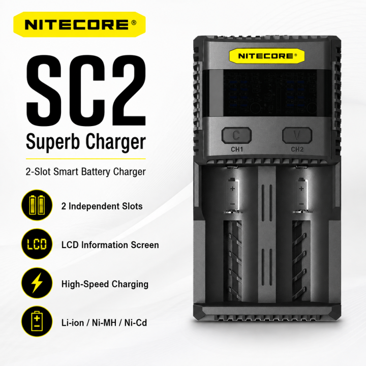 NITECORE SC2 Superb Fast Charger | LANplus Australia