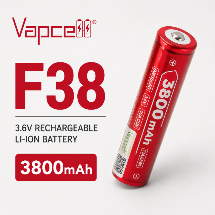 Vapcell F38 18650 3800mAh Battery Button Top | LANplus AU