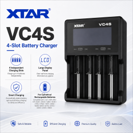 XTAR VC4S 4-Bay Smart Charger | LANplus Australia