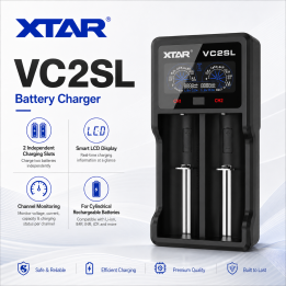 XTAR VC2SL 2-Bay Smart Charger | LANplus Australia