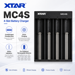 XTAR MC4S 4-Bay Battery Charger | LANplus Australia